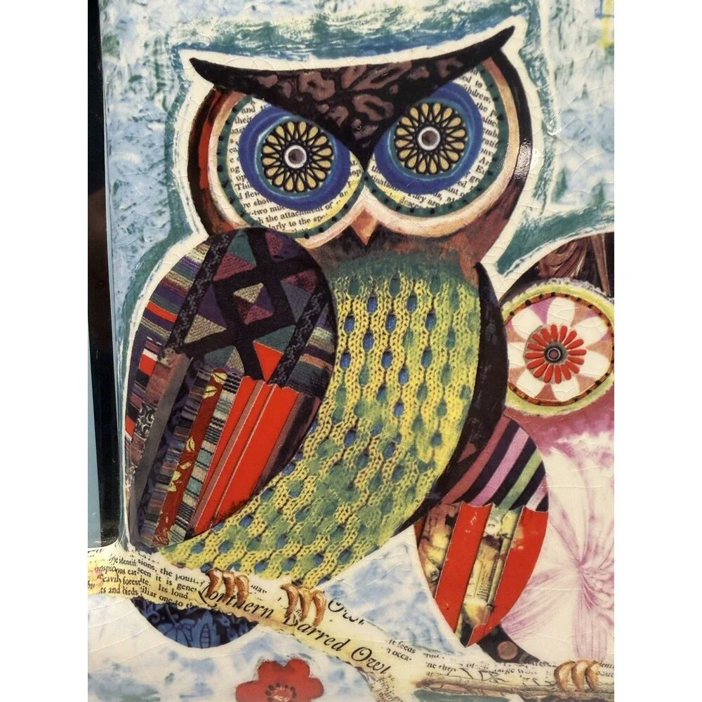 Kirkland’s Boho Southern Barn Owl Ceramic Picture Frame 4x6in/10x15cm